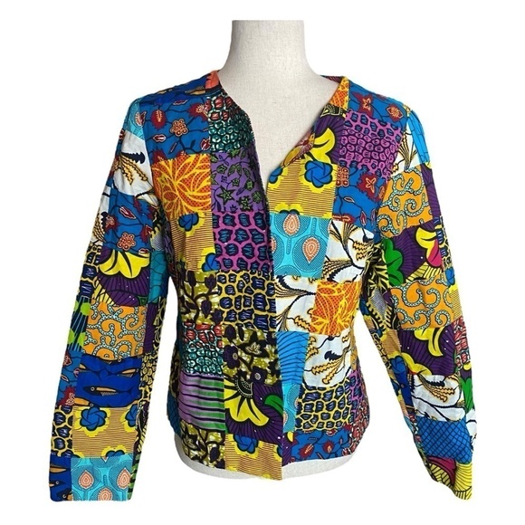 Women’s handmade  artsy boho patchwork jacket unique festival - Picture 1 of 5